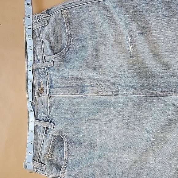 Levi's Size 29 Med-Light Wash Denim Midi Skirt, Front Slit, Exc. Used Condition - Picture 3 of 12